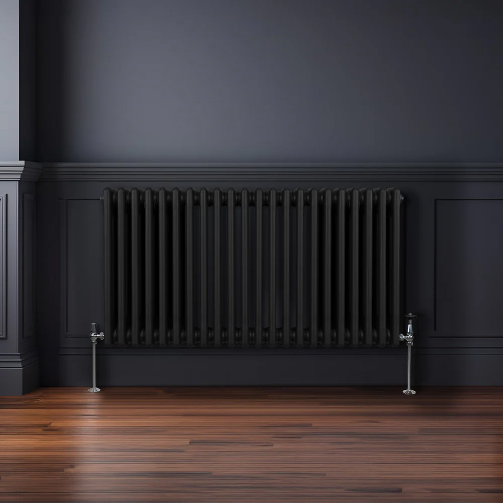 Monster Shop 5292 BTU Black Traditional 3 Column Radiator 600 x 1012mm Image 2