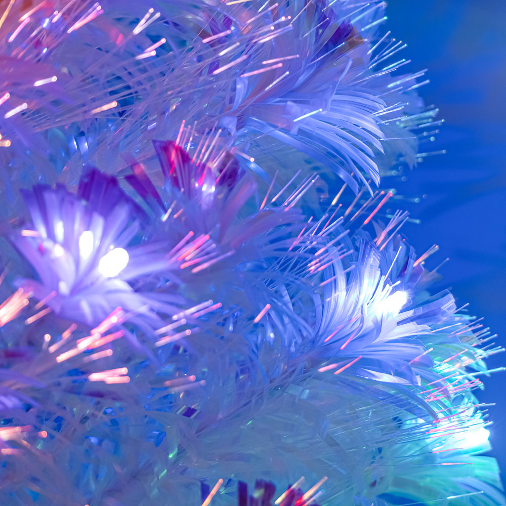 The Christmas Centre 55 Multicolour LED Iridescent White Fibre Optic Artificial Xmas Tree 6ft Image 3