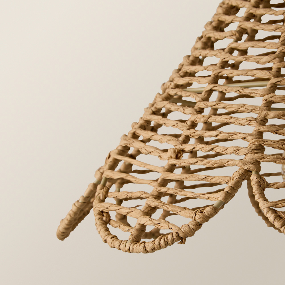 ValueLights Vine Natural Rattan Flower Pendant Lamp Shade Image 4