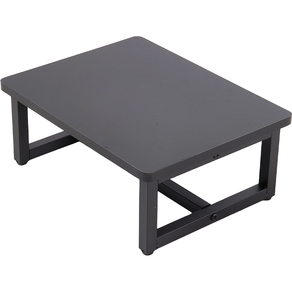 Living and Home Black Rustic Wood Grain Step Stool Image 2