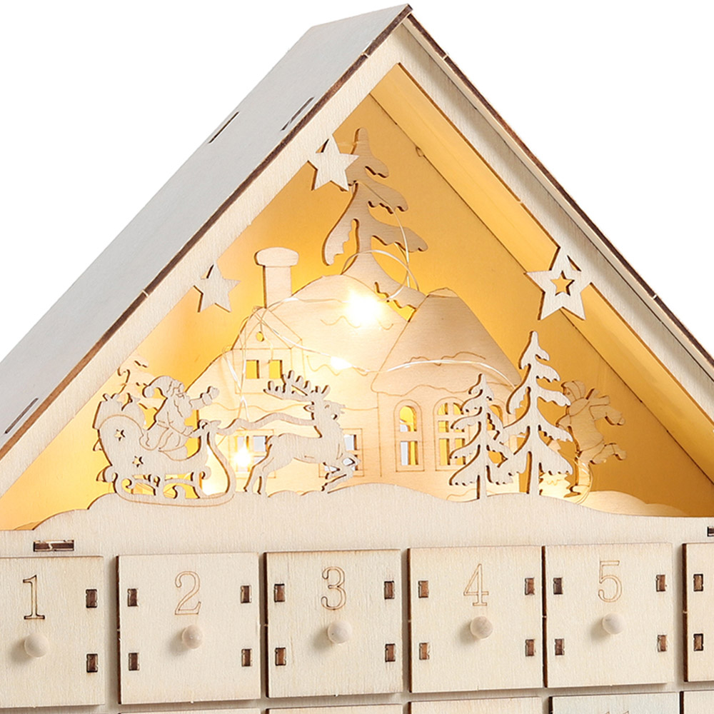 Living and Home Christmas DIY Deer Advent Calendar with Lights Image 5