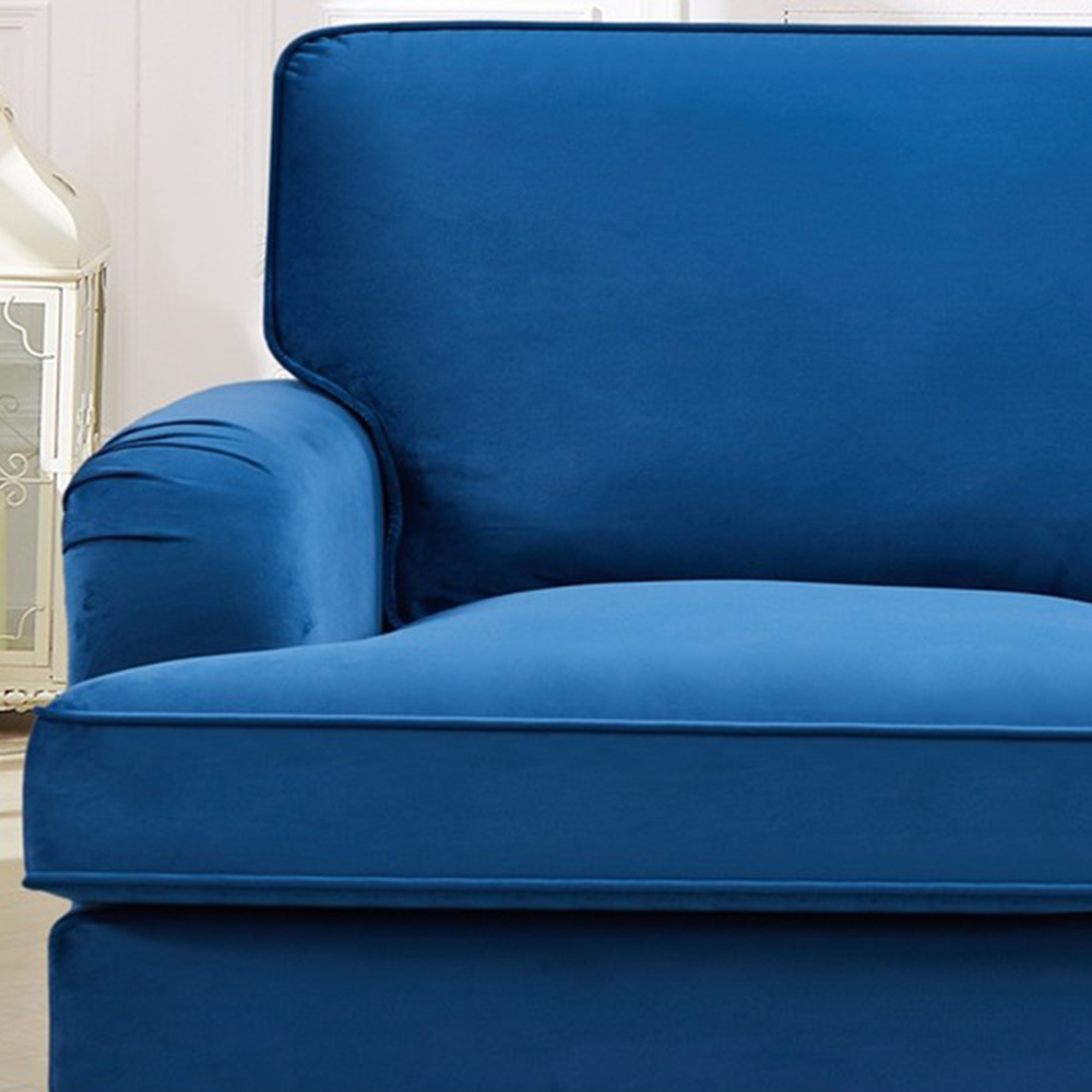 Woodbury 2 Seater Blue Velvet Sofa Image 2