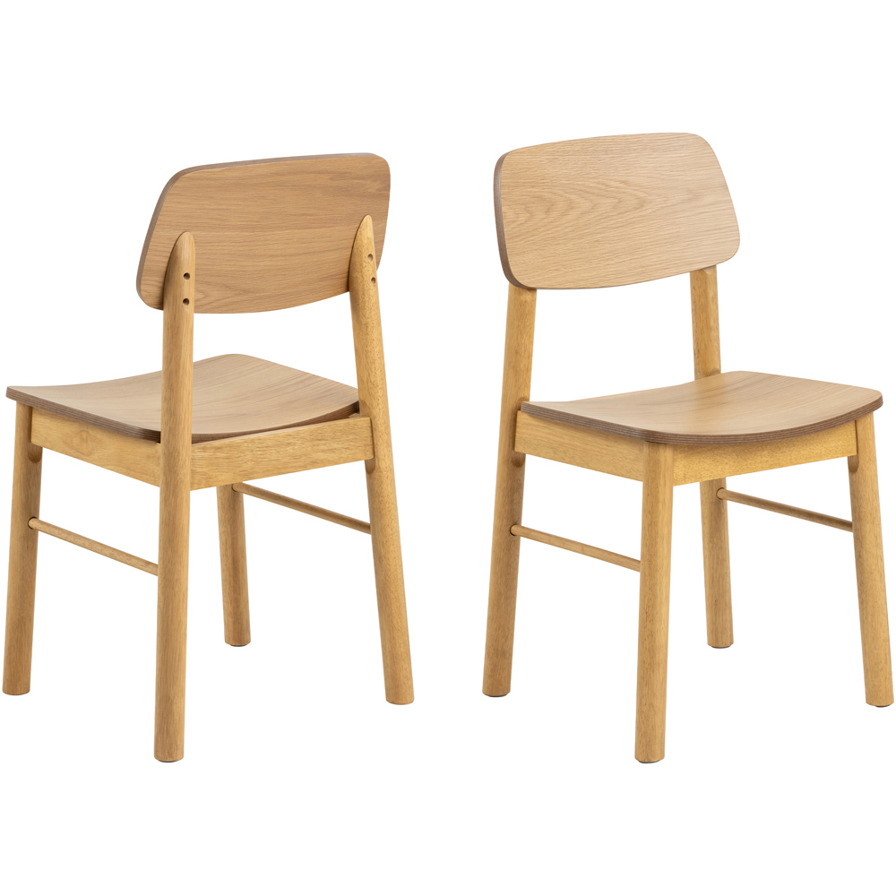 Florence Barlow 4 Seater Rectangular Dining Table Matt Oak Image 4