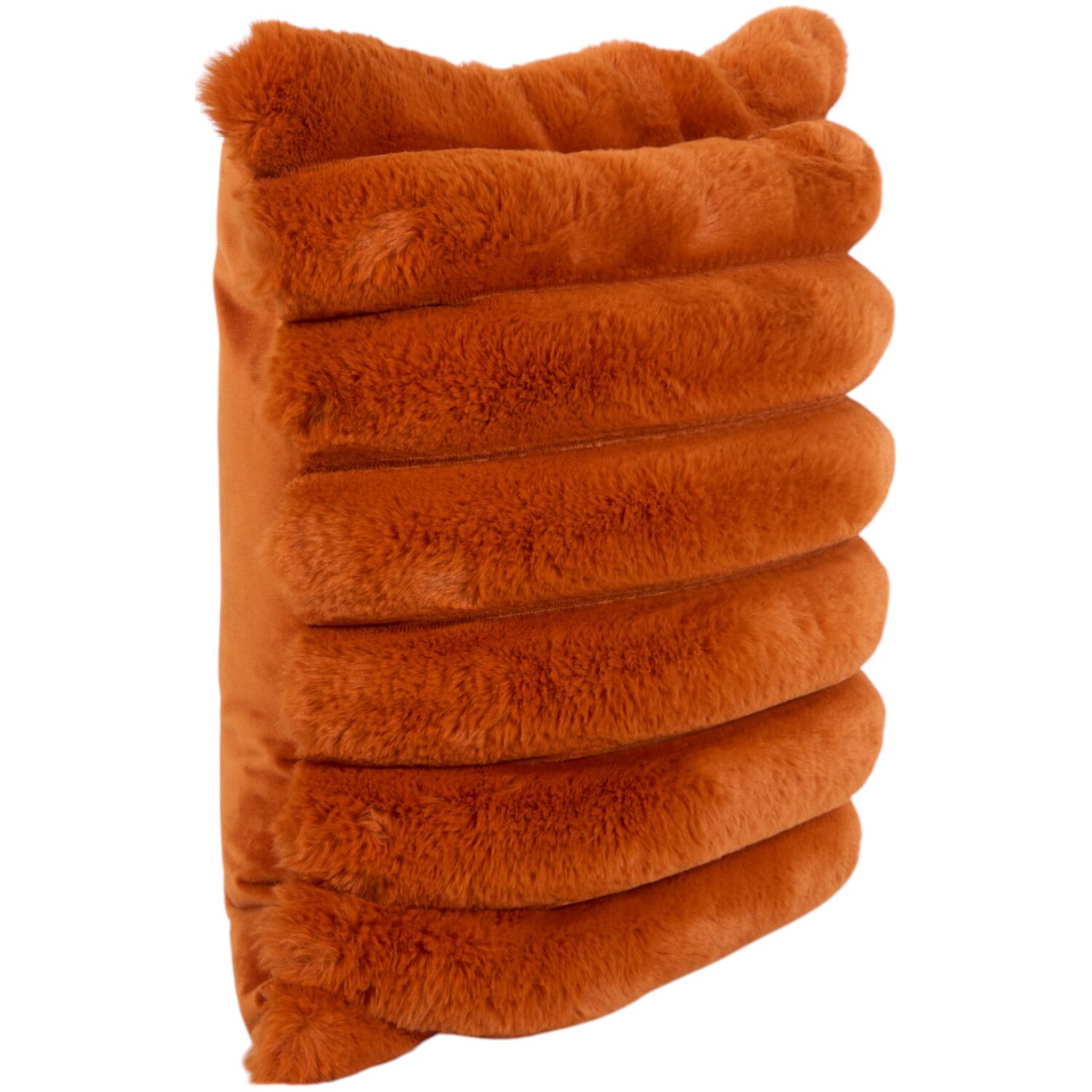 Verbier Rust Faux Fur Cushion  Rust Image 3