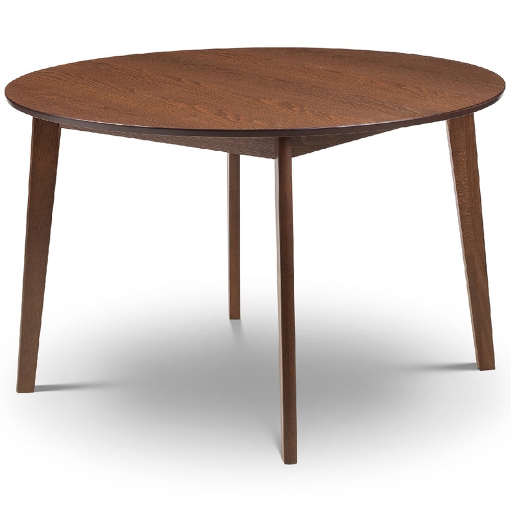 Julian Bowen Farringdon 4 Seater Circular Dining Table Walnut Image 2