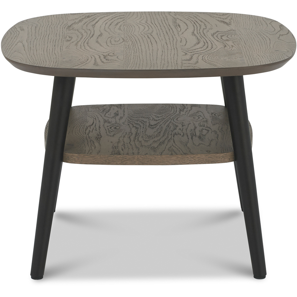 Bentley Designs Single Shelf Vintage Weathered Oak Lamp Table Image 3