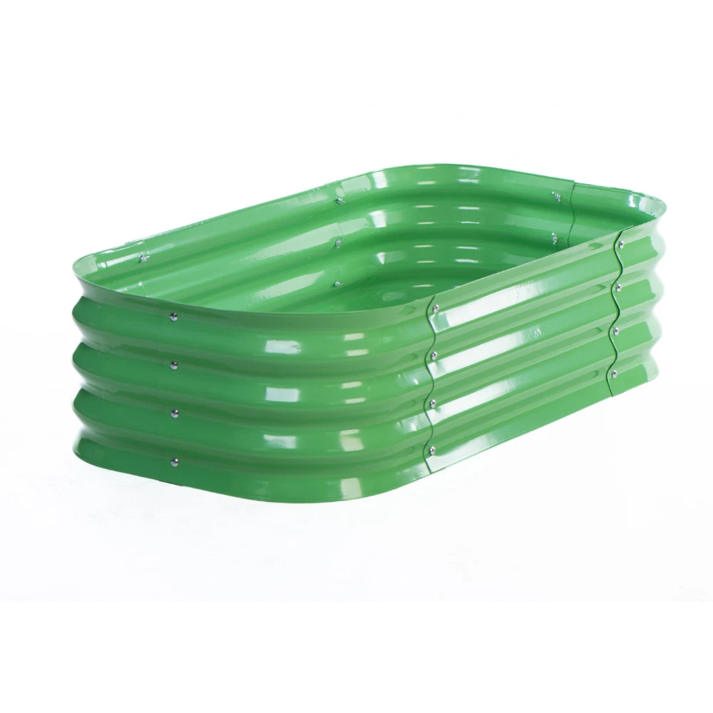 Garden Gear Green Metal Raised Bed 120 x 60 x 30cm 2 Pack Image 4