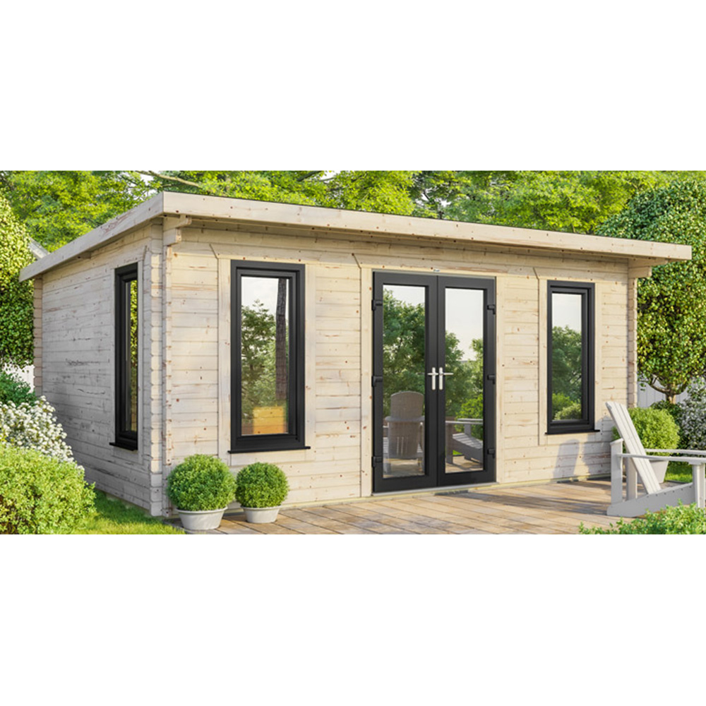 Power Sheds 20 x 16ft Centre Double Door Pent Log Cabin Image 9