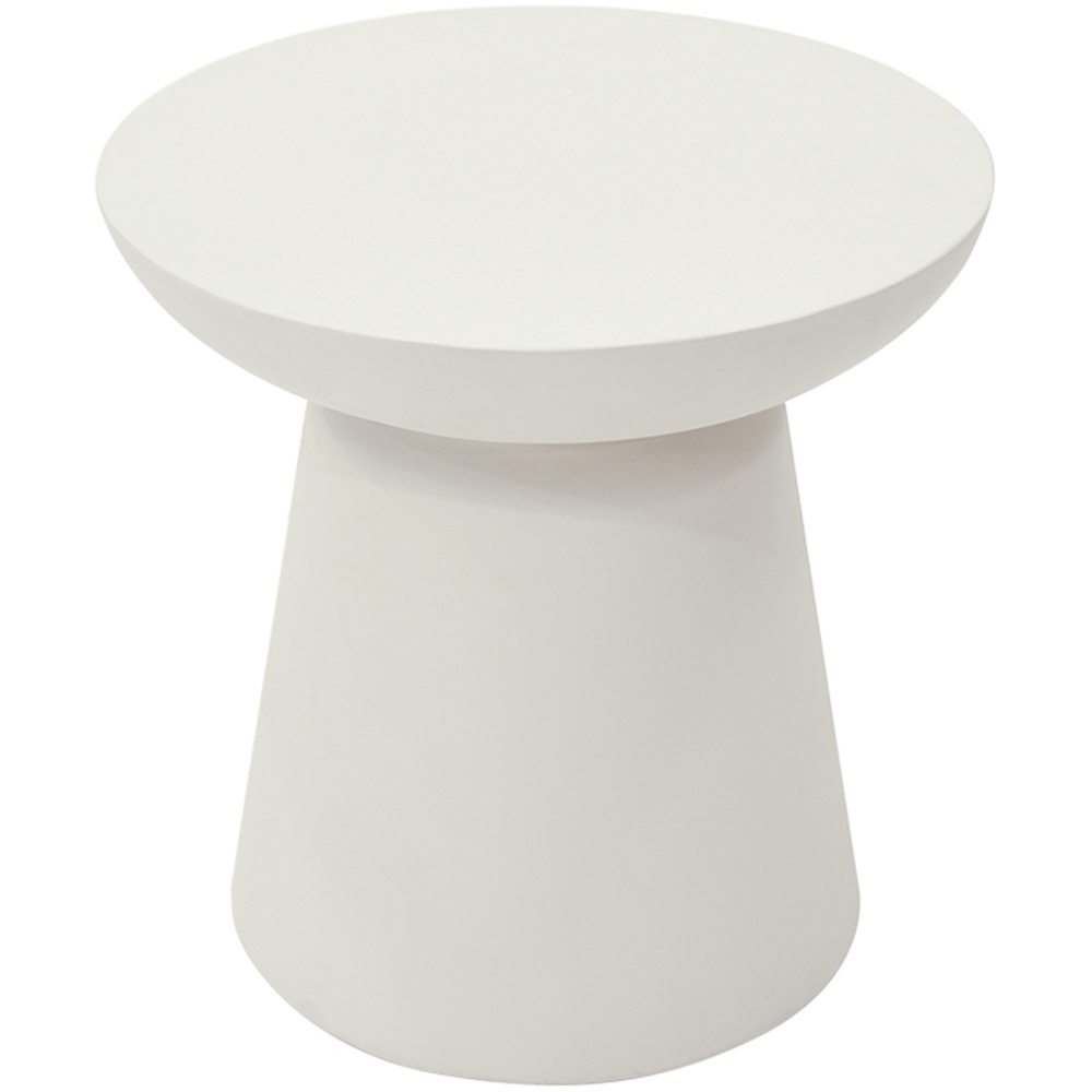 Elementi Kylix Cream White GRC Side Table Image 2