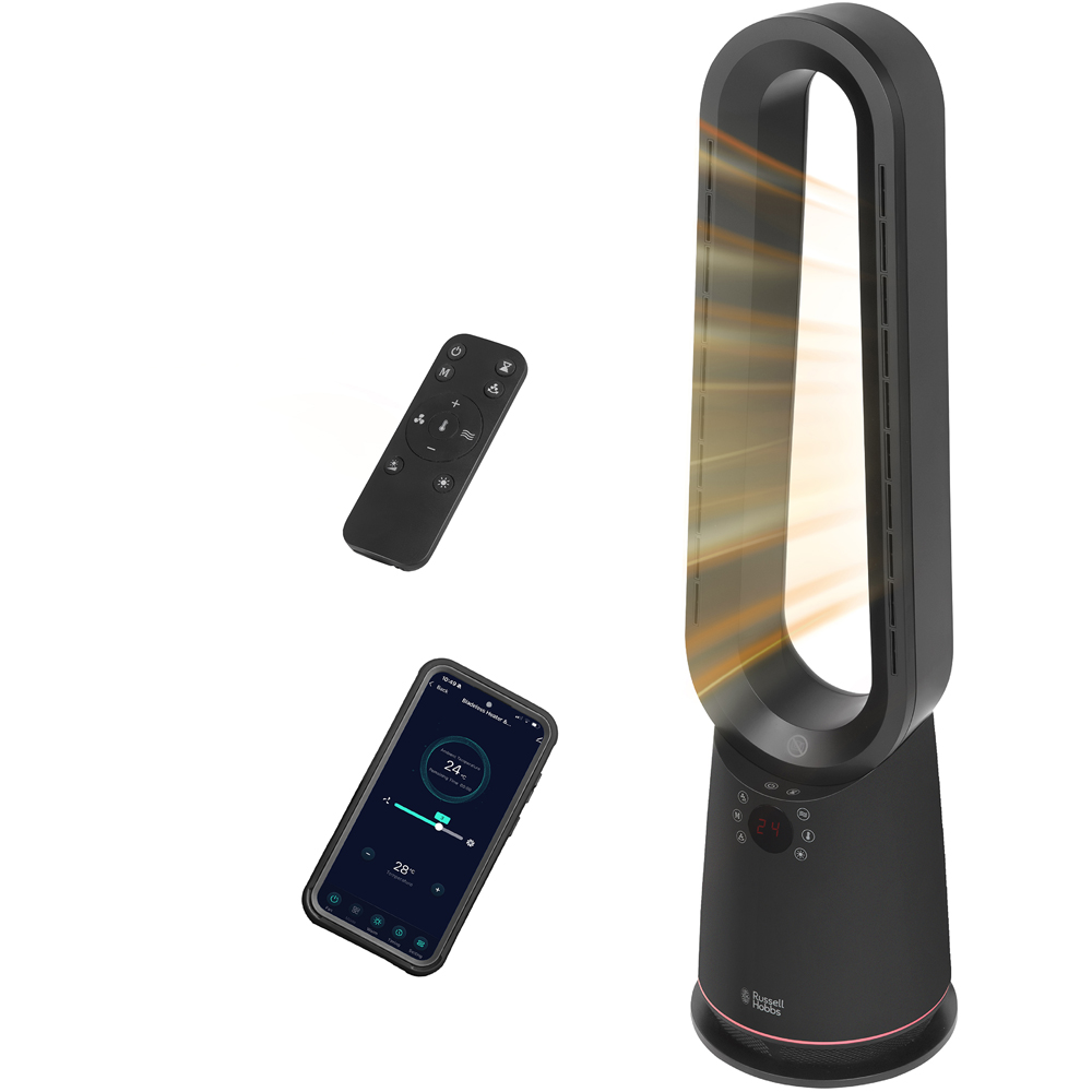Russell Hobbs RHBHC2030B-SMT Black Smart Bladeless Heater and Cooler with Remote 2000W Image 3
