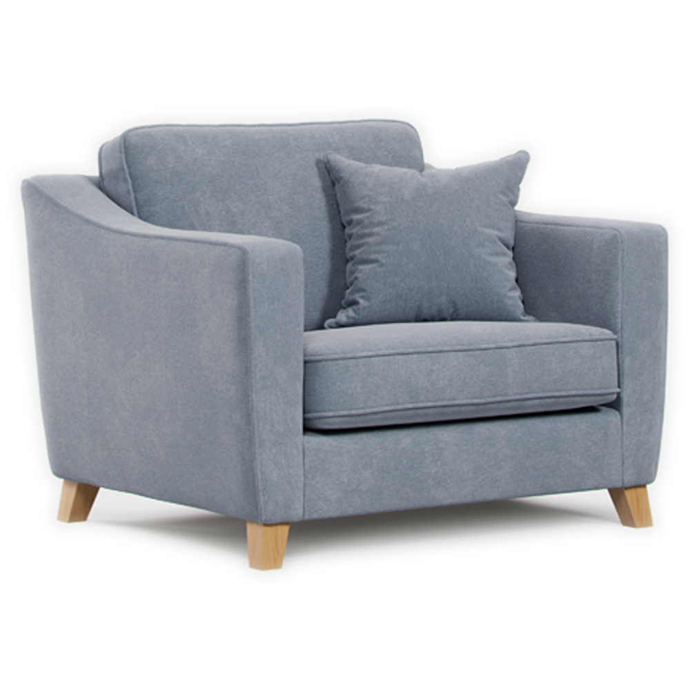 Marlon City Fine Blue Snuggle Chair Image 2