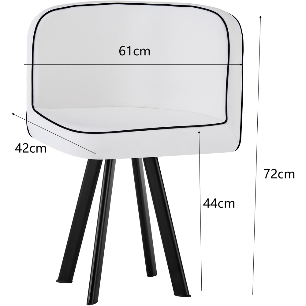 Comfy Living 6 Seater Dining Set Black and White Image 7