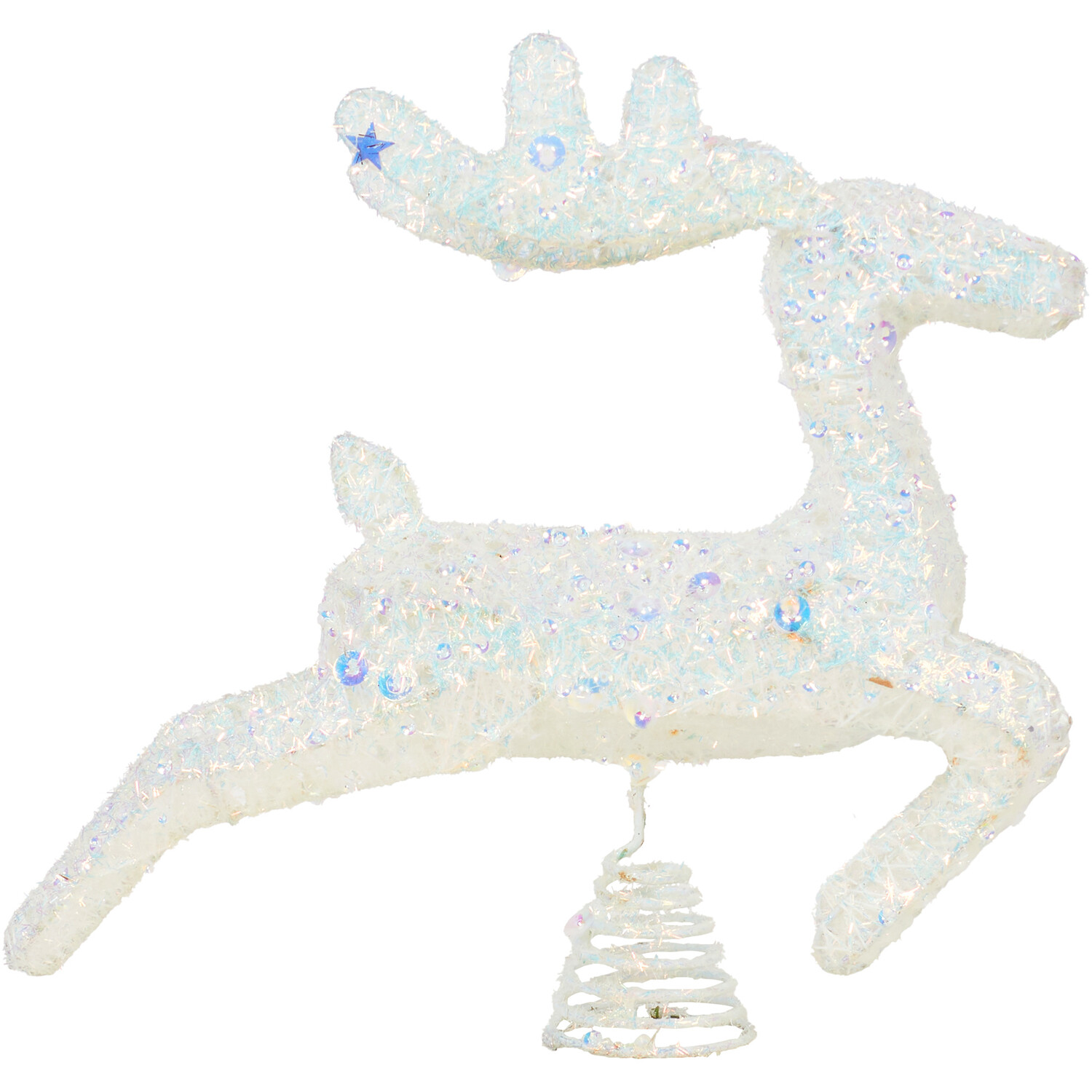 Leaping Stag Christmas Tree Topper - Iridescent Image 1