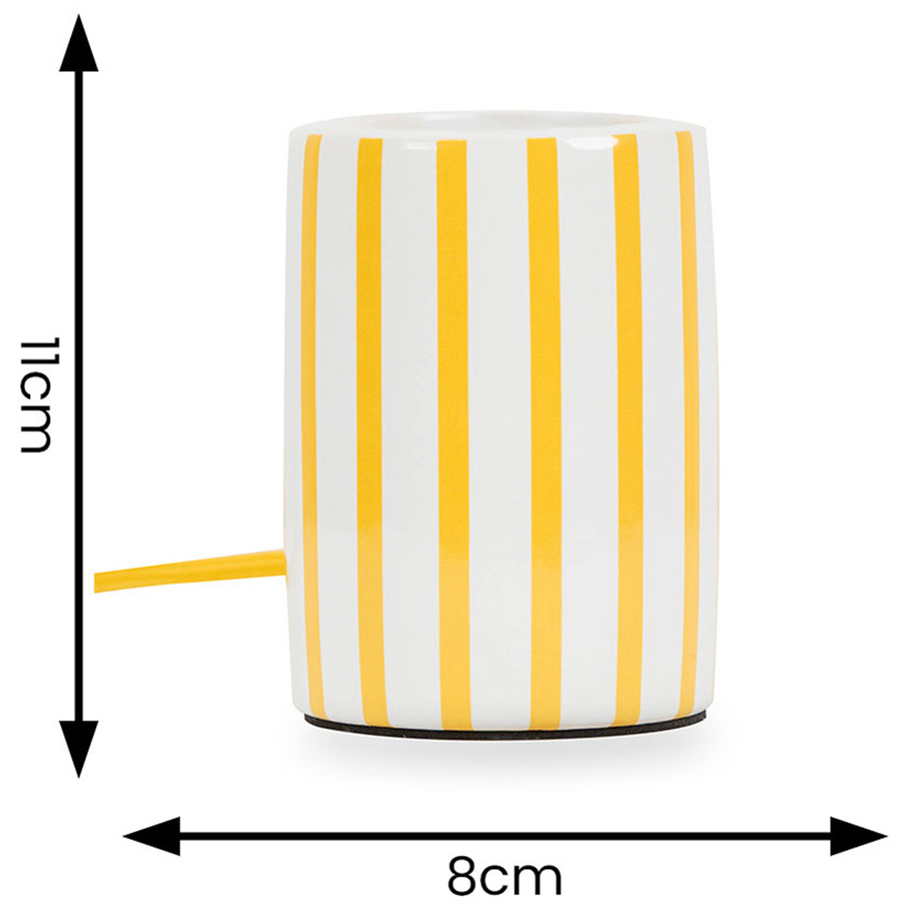 ValueLights Compact Yellow Candy Stripe LED Table Lamp Image 7