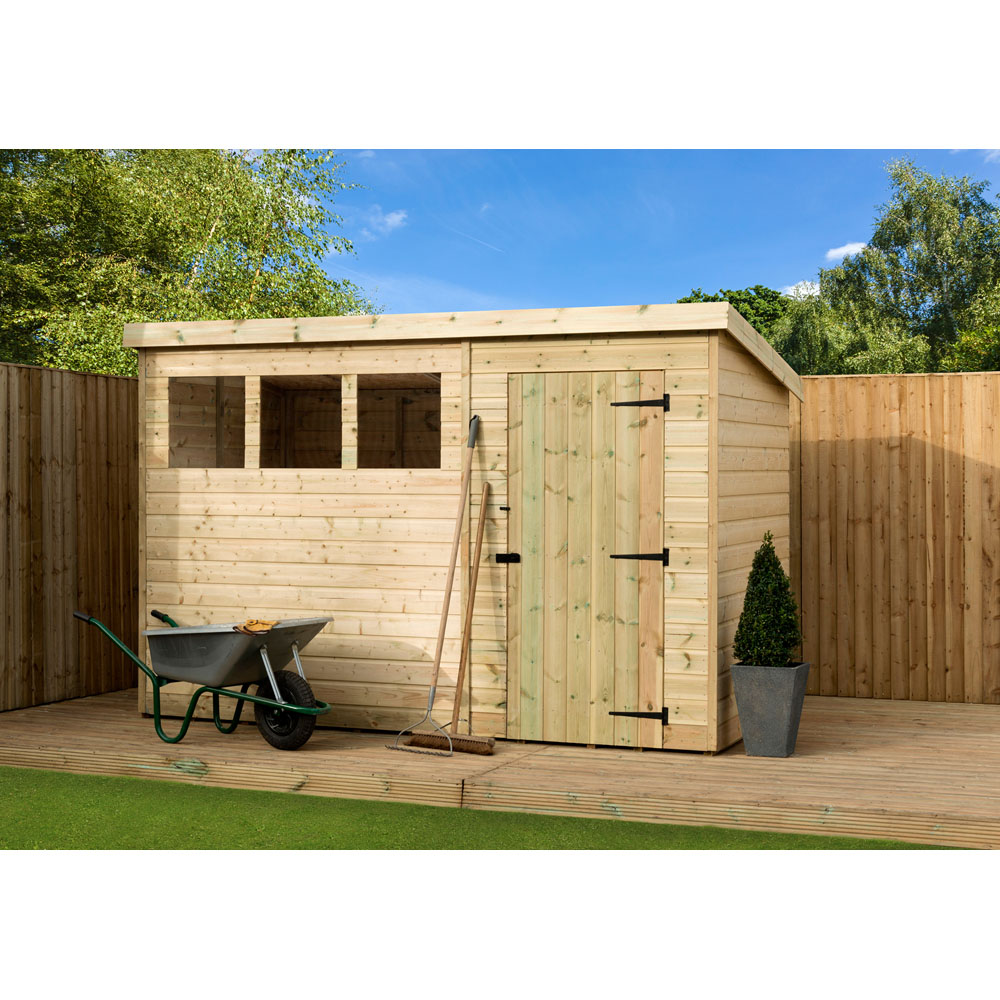 Empire Sheds 1500 10 x 7ft Tongue and Groove Pent Garden Shed Image 2