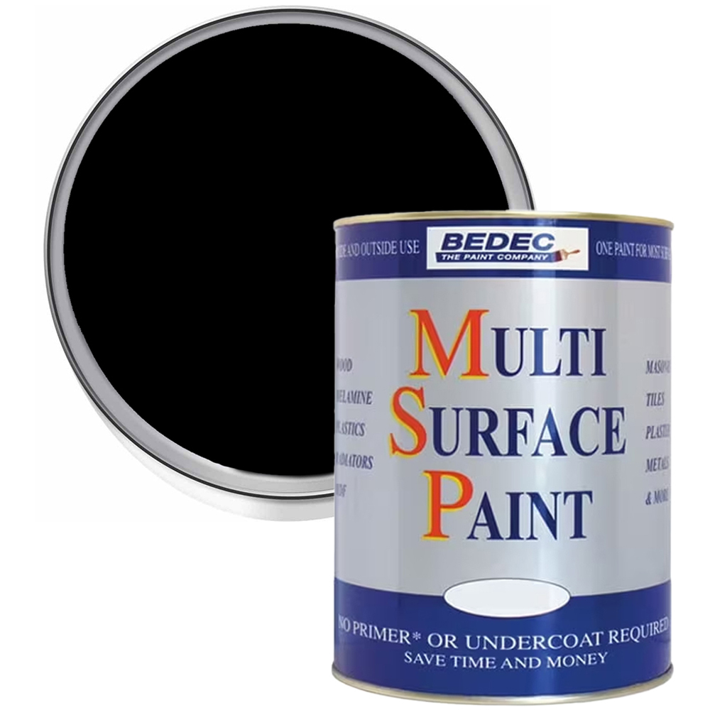 Bedec Black Matt Multi Surface Paint 750ml Image 1