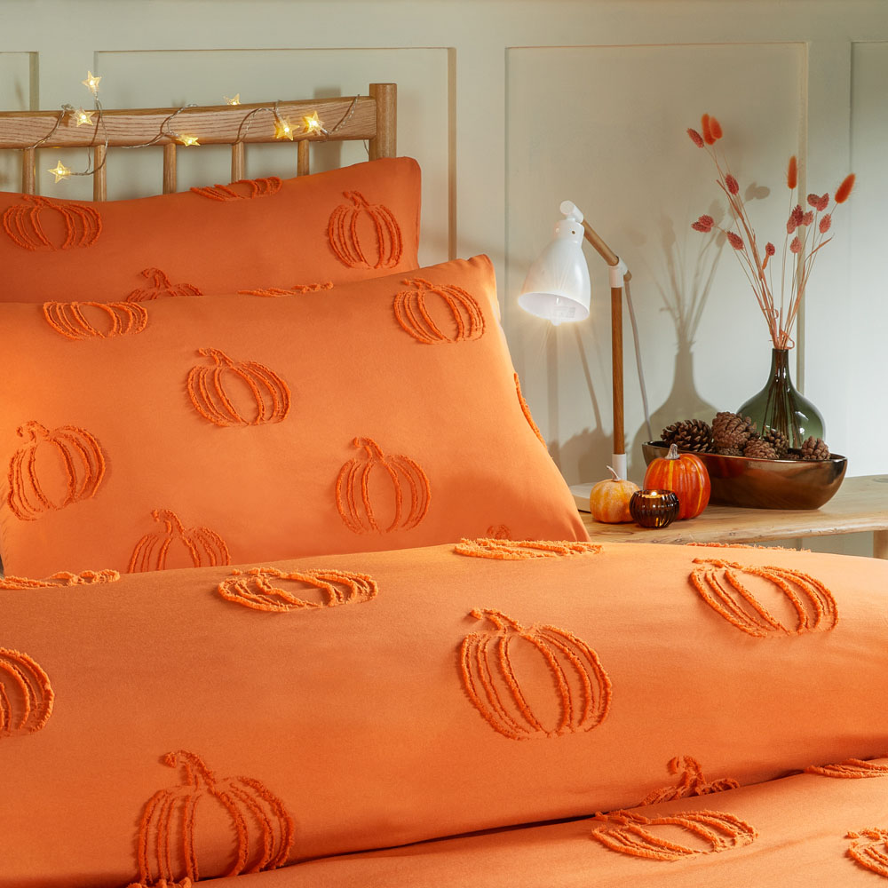 Duvet Day King Size Pumpkin Fields Soft Touch Tufted Duvet Set Image 2