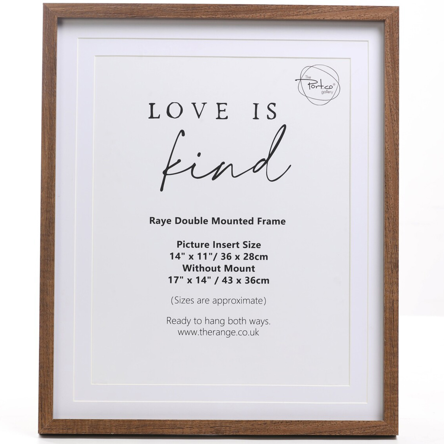 The Port. Co Gallery Raye Brown Double Mounted Photo Frame 14 x 11 inch Image 1