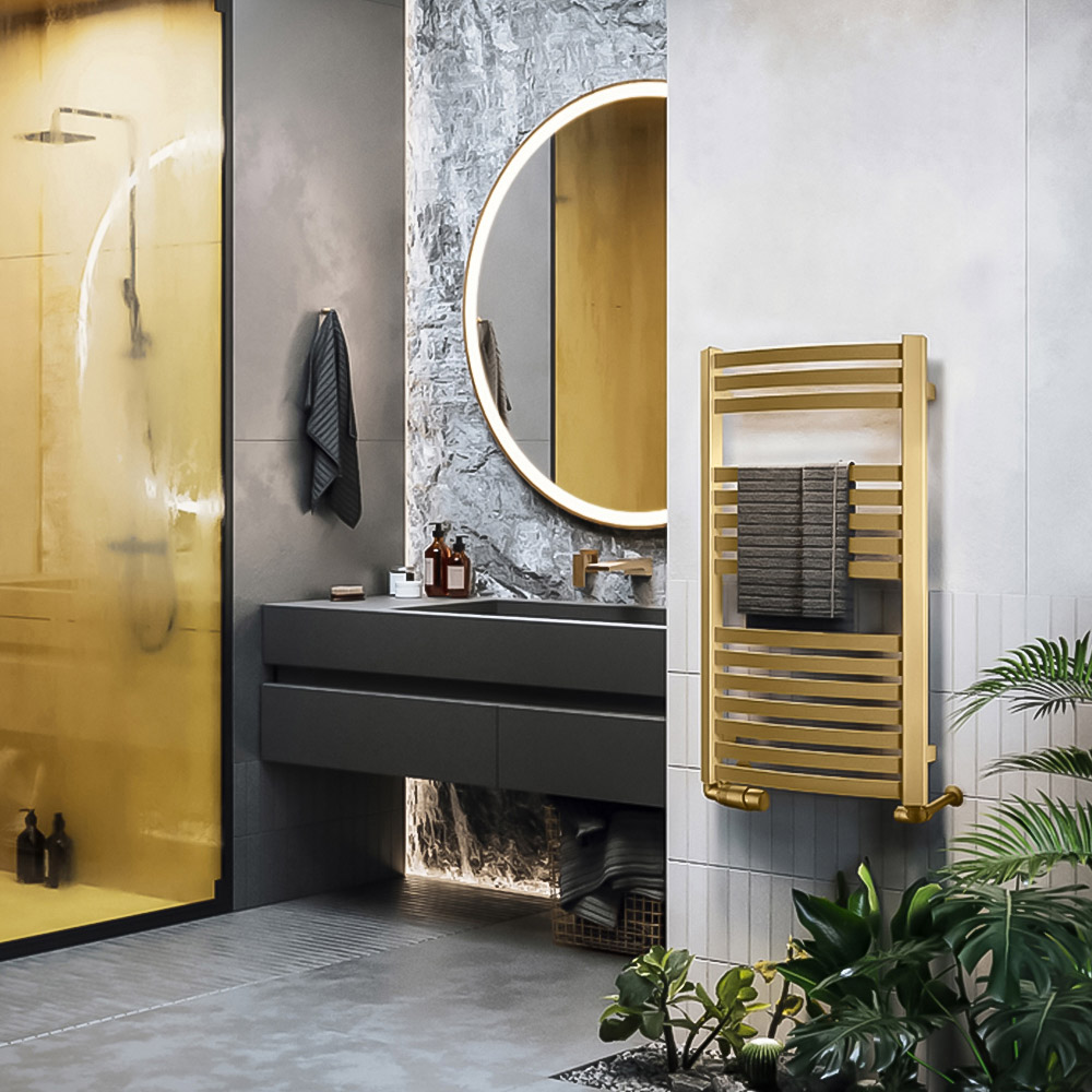 Terma Dexter 1102 BTU Brass Electric Heated Towel Rail 860 x 400mm Image 6