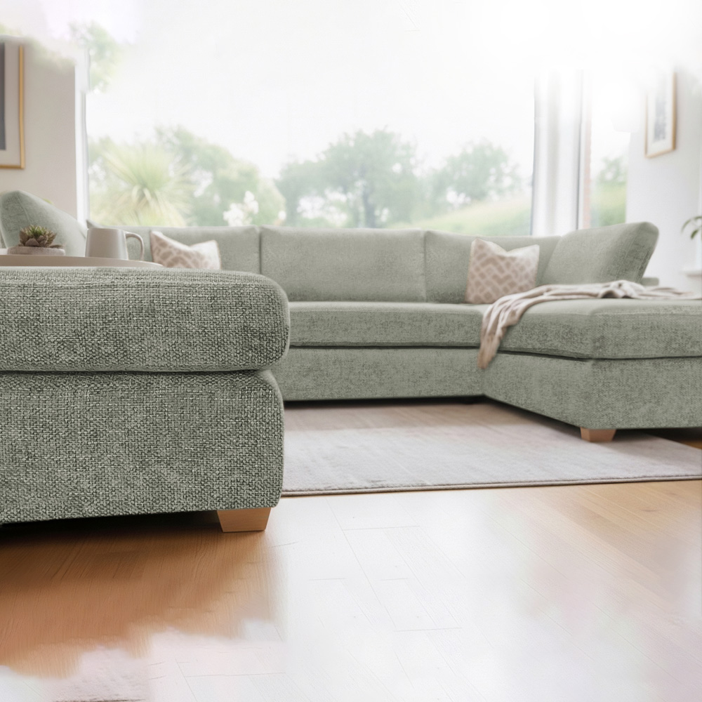Carina Enzo 5 Seater Pewter U-Shape Sofa Image 3