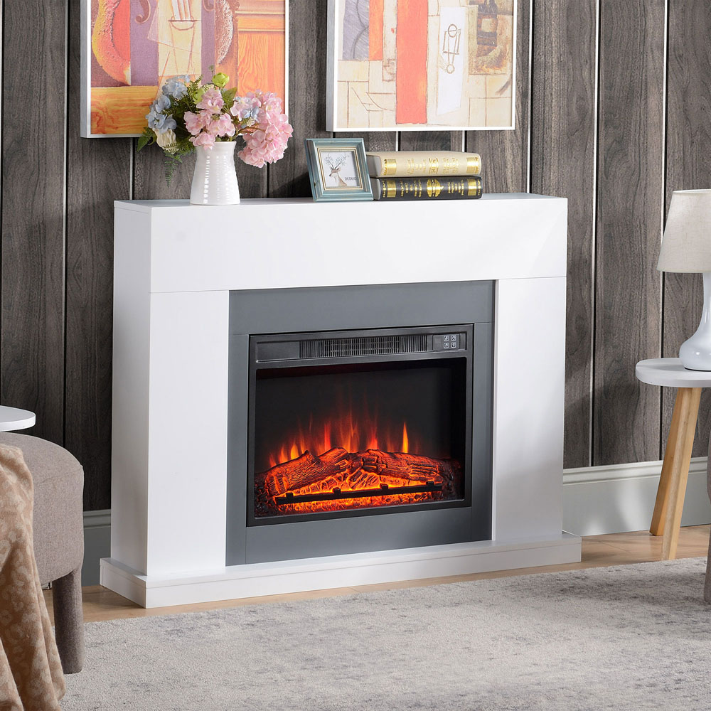 HOMCOM Electric Fireplace Suite with Remote Control 2000W Image 2