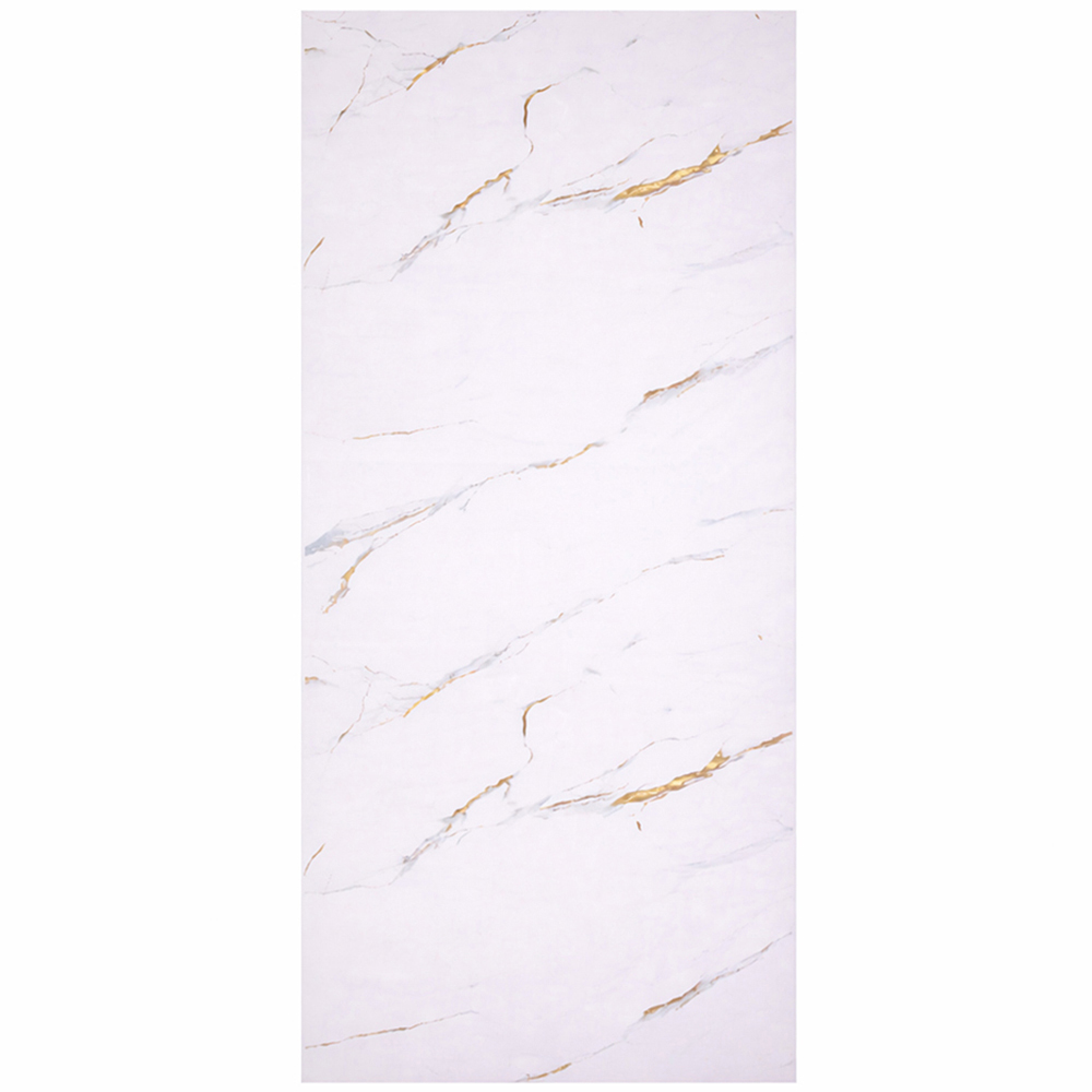 Britwall Gold Vein Carrara Marble Glossy Shower Panel 2400 x 1000mm 3 Pack Image 2