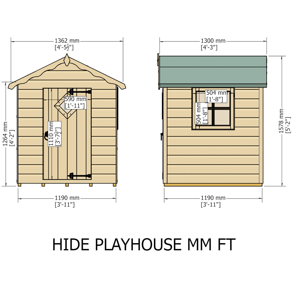 Shire Hide 4 x 4ft Shiplap Tongue and Groove Apex Shed Image 6
