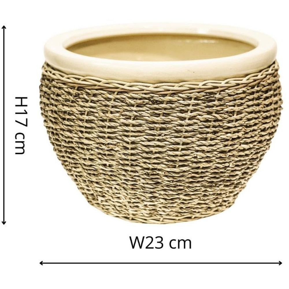 Ivyline Natural Seagrass Natural Nested Pot Cover 2 Pack Image 3