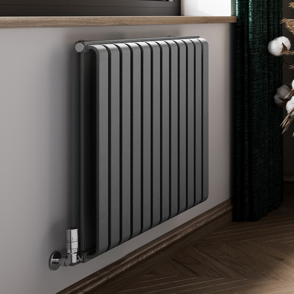 Terma Warp Room 2960 BTU Salt n Pepper Radiator 630 x 785mm Image 2