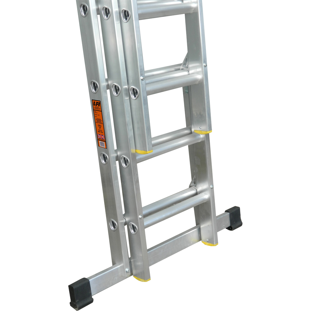 LFI PRo Triple Section 7 Rung Extension Ladder 2m Image 5