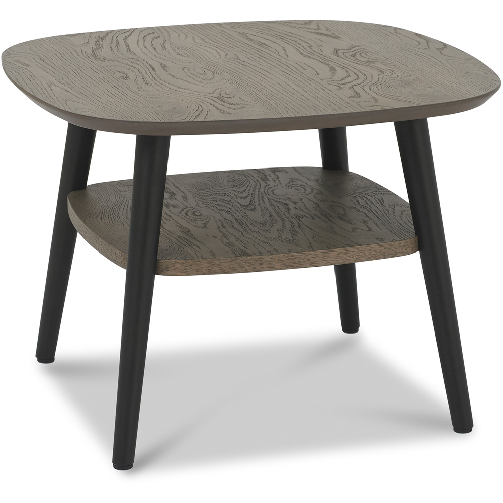 Bentley Designs Single Shelf Vintage Weathered Oak Lamp Table Image 2