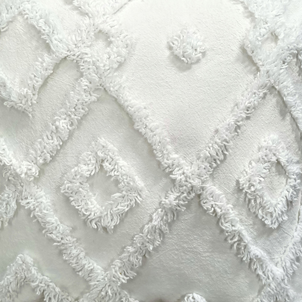 Velosso Diamond Tuft White Filled Cushion 43 x 43cm 2 Pack Image 2