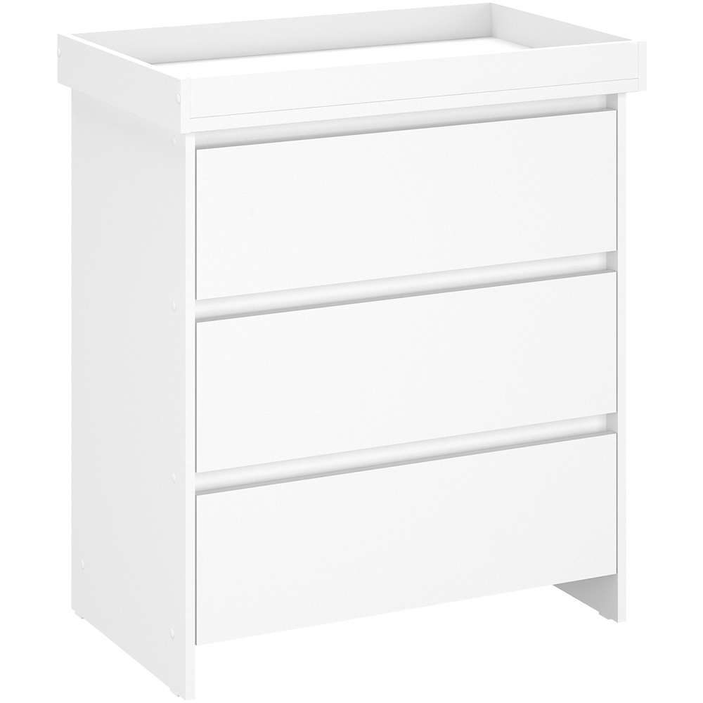 Kudl 3 Drawer White Baby Changing Table Image 2