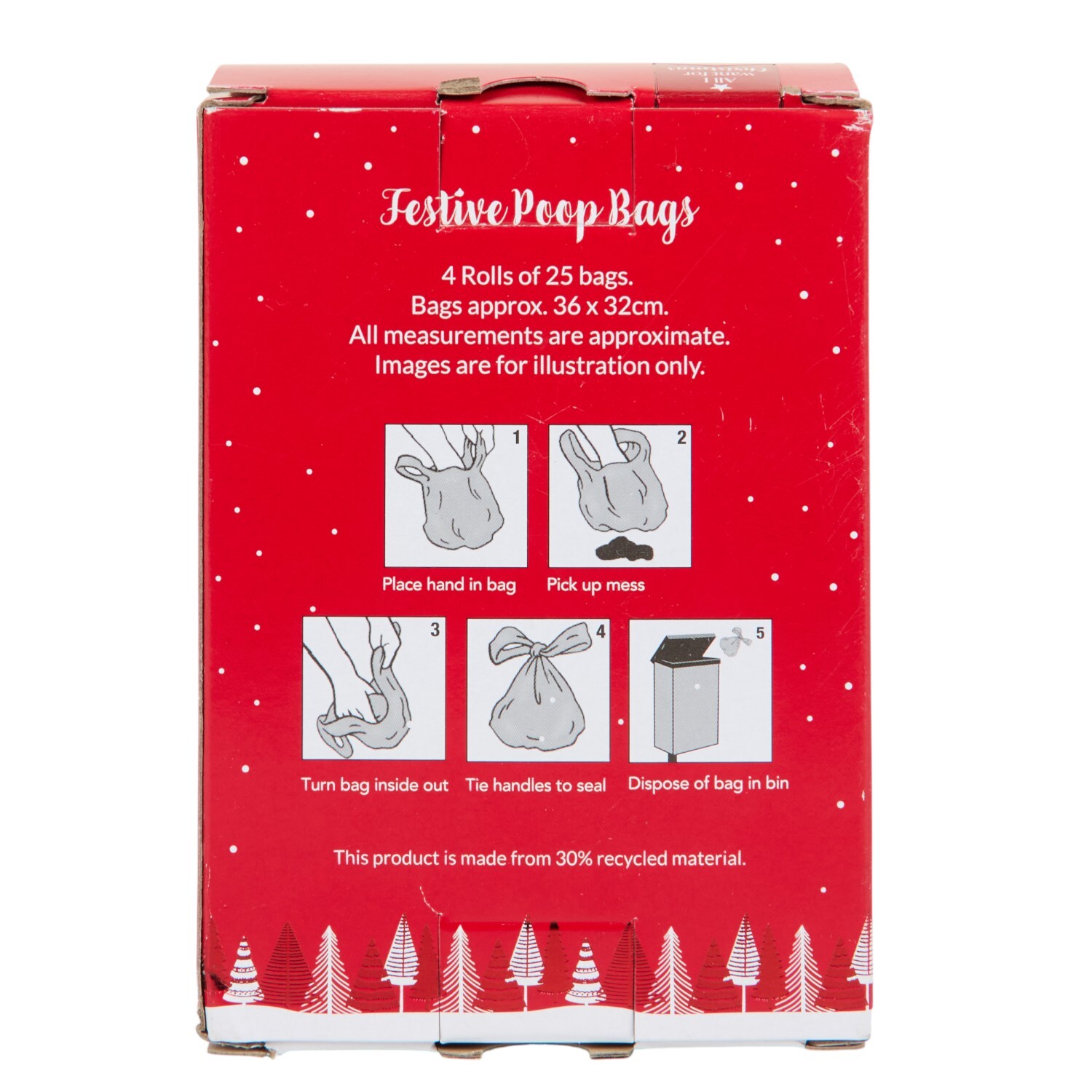 Pack of 100 Festive Poop Bags Image 4
