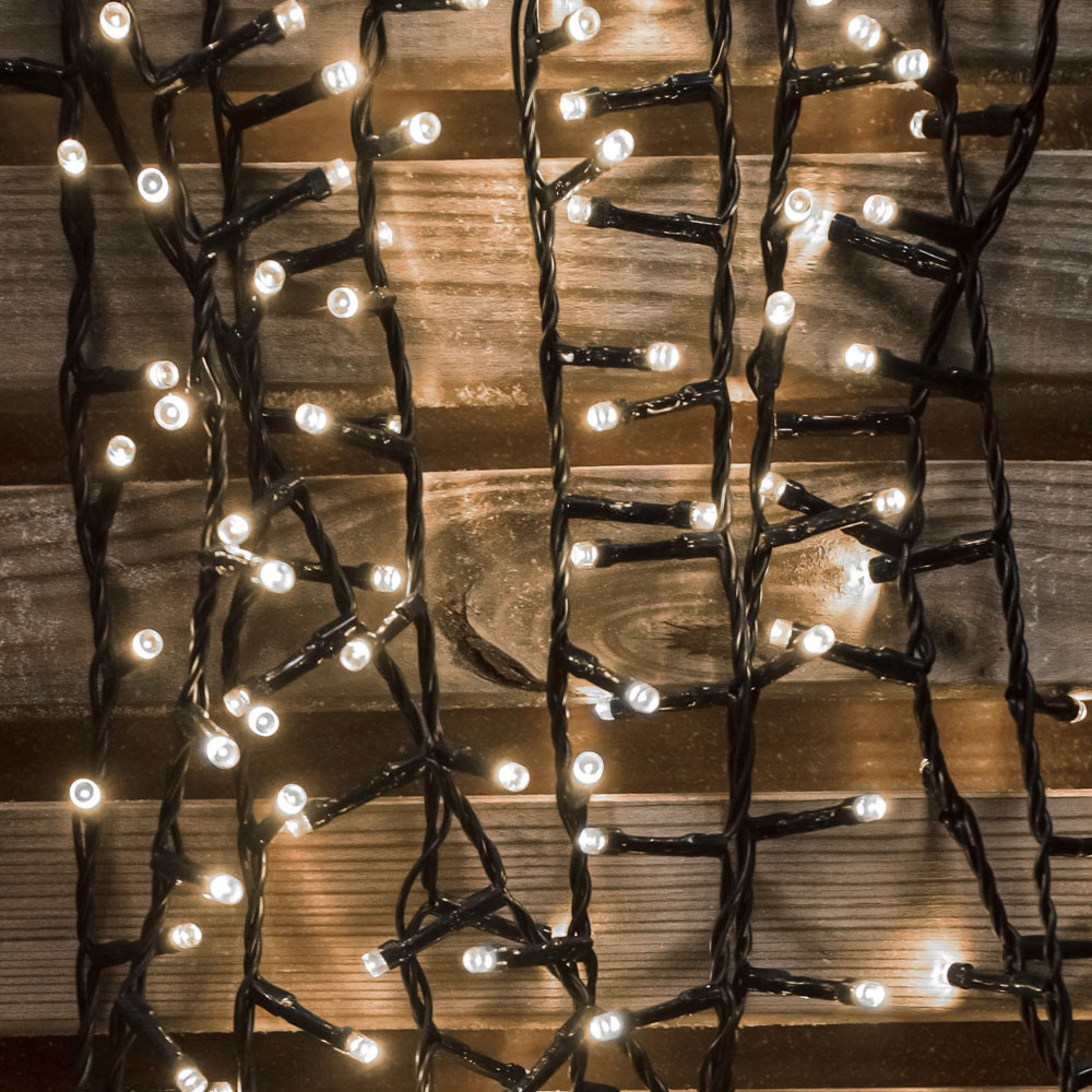 The Christmas Centre 480 Bright White LED Multifunction Green Cable String Light 46m Image 4