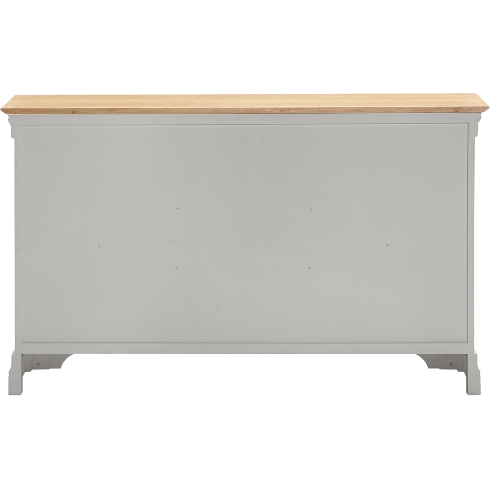 Seconique Bordeaux 2 Door 3 Drawer Pebble Grey and Oak Sideboard Image 4