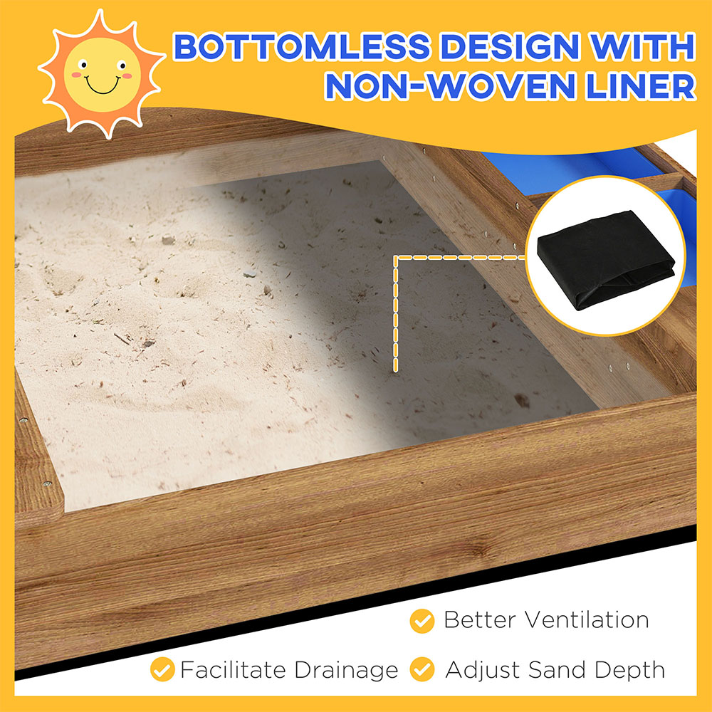 Outsunny Sand Pit with Canopy Image 5