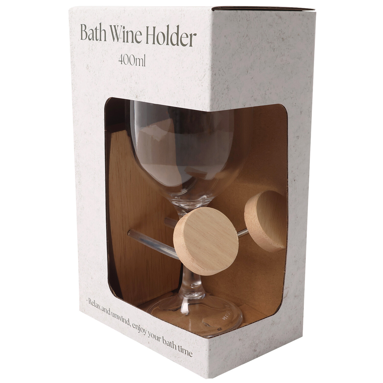 Bath Wine Holder 400ml - Wood Image 4