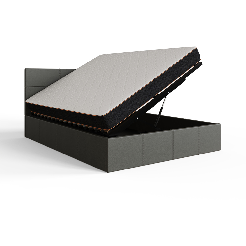 GFW Double Grey Side Lift Ottoman Bed Image 4