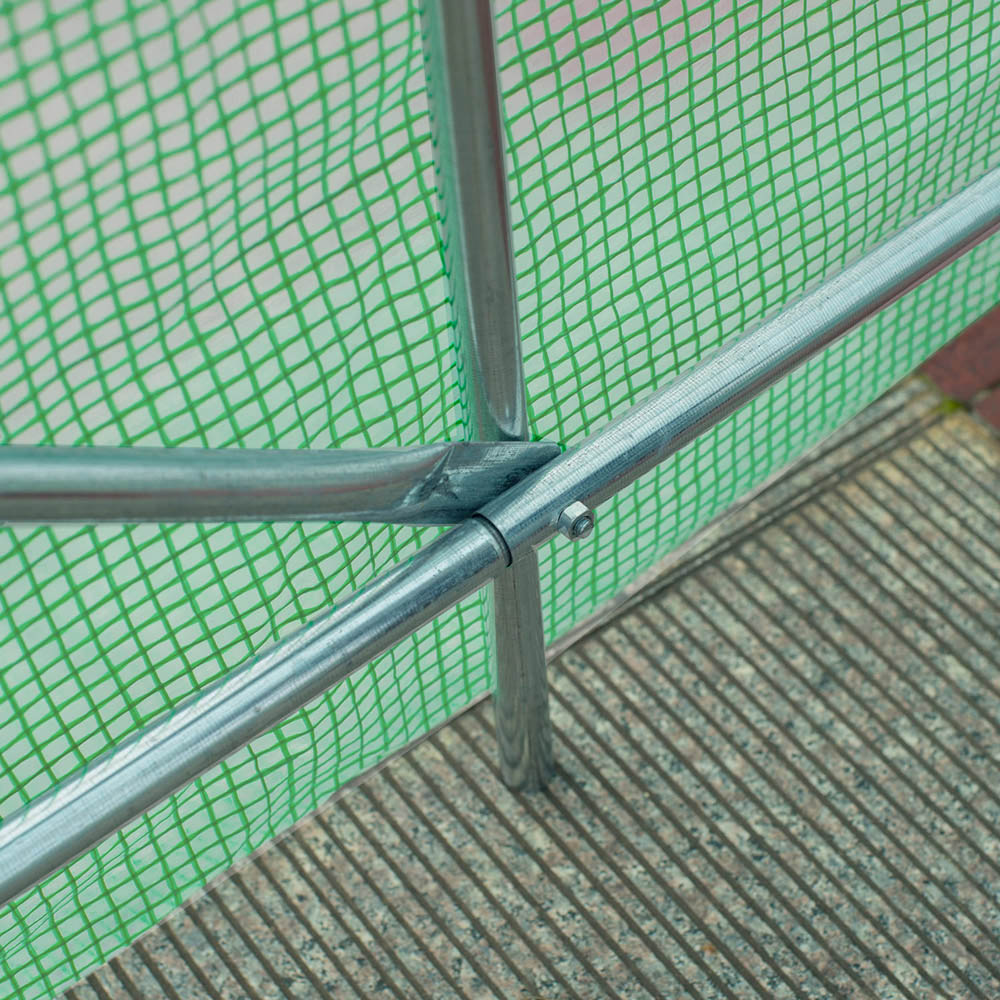 Outsunny Green Plastic 6.5 x 8.2ft Walk In Polytunnel Greenhouse Image 3