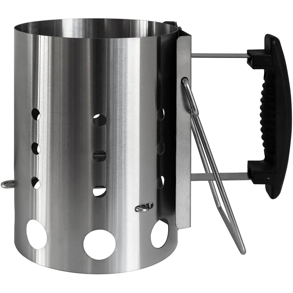 George Foreman Stainless Steel Quick Fire Compact Charcoal Chimney Starter Image 4