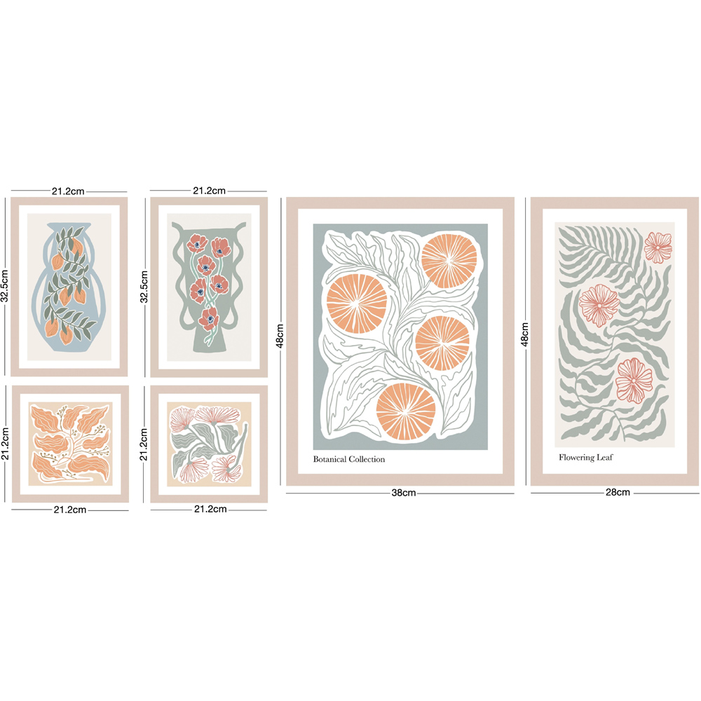 Arthouse 6-in-1 Abstract Botanicals Canvas Set Image 4