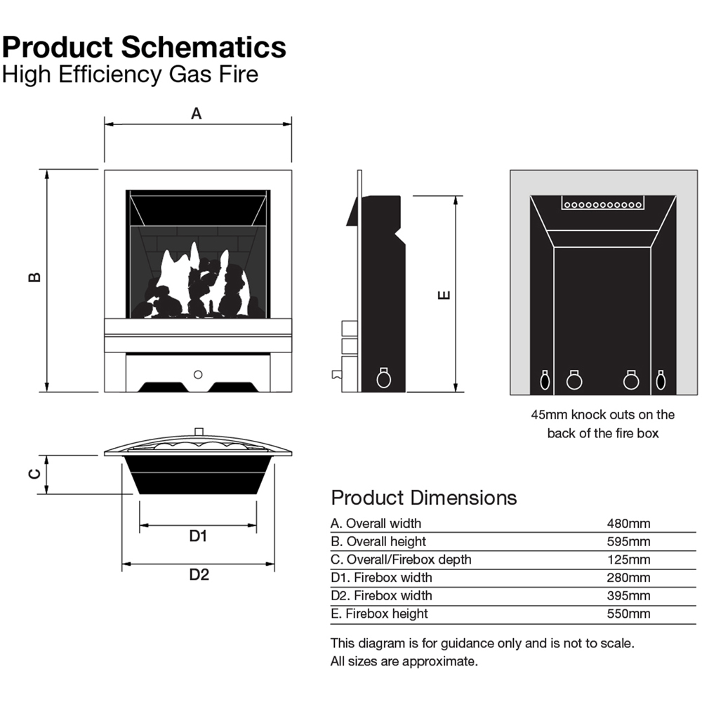 Focal Point Lulworth Chrome High Efficiency Fingerslide Gas Fire Image 3