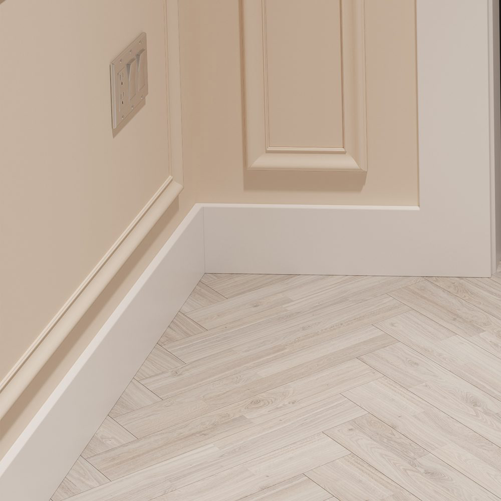 National Skirting White Pencil Round Primed Skirting Board 18mm 220 x 4200mm Image 2