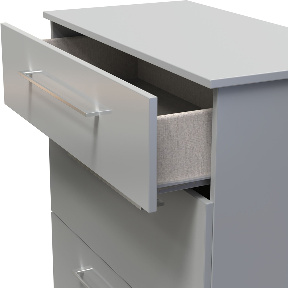 Crowndale Worcester 3 Drawer Uniform Grey and Dusk Grey Deep Chest Ready Assembled Image 6