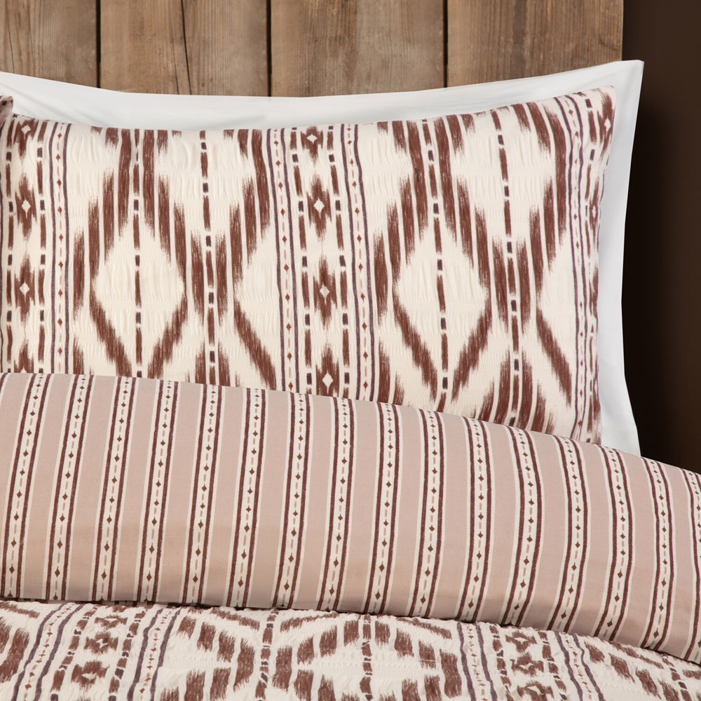 Arizona Seersucker Duvet Set Natural Superking Image 3