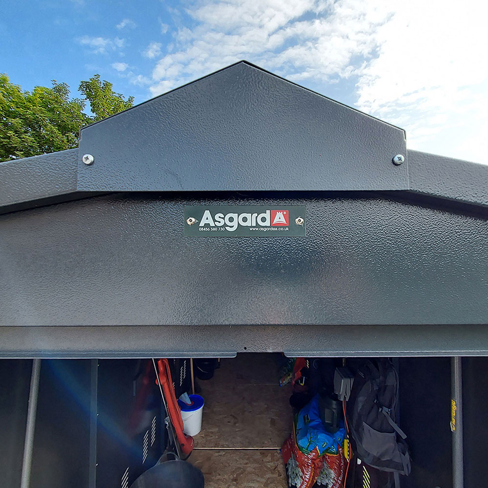 Asgard Centurion 5 x 18ft Double Door Grey High Security Apex Garden Shed Image 4