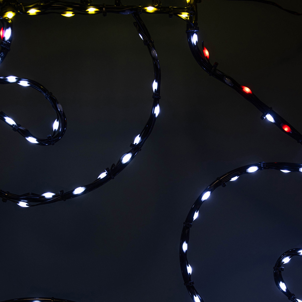 Samuel Alexander Red and White LED Metal Hanging Christmas Bauble Silhouette 78cm Image 3