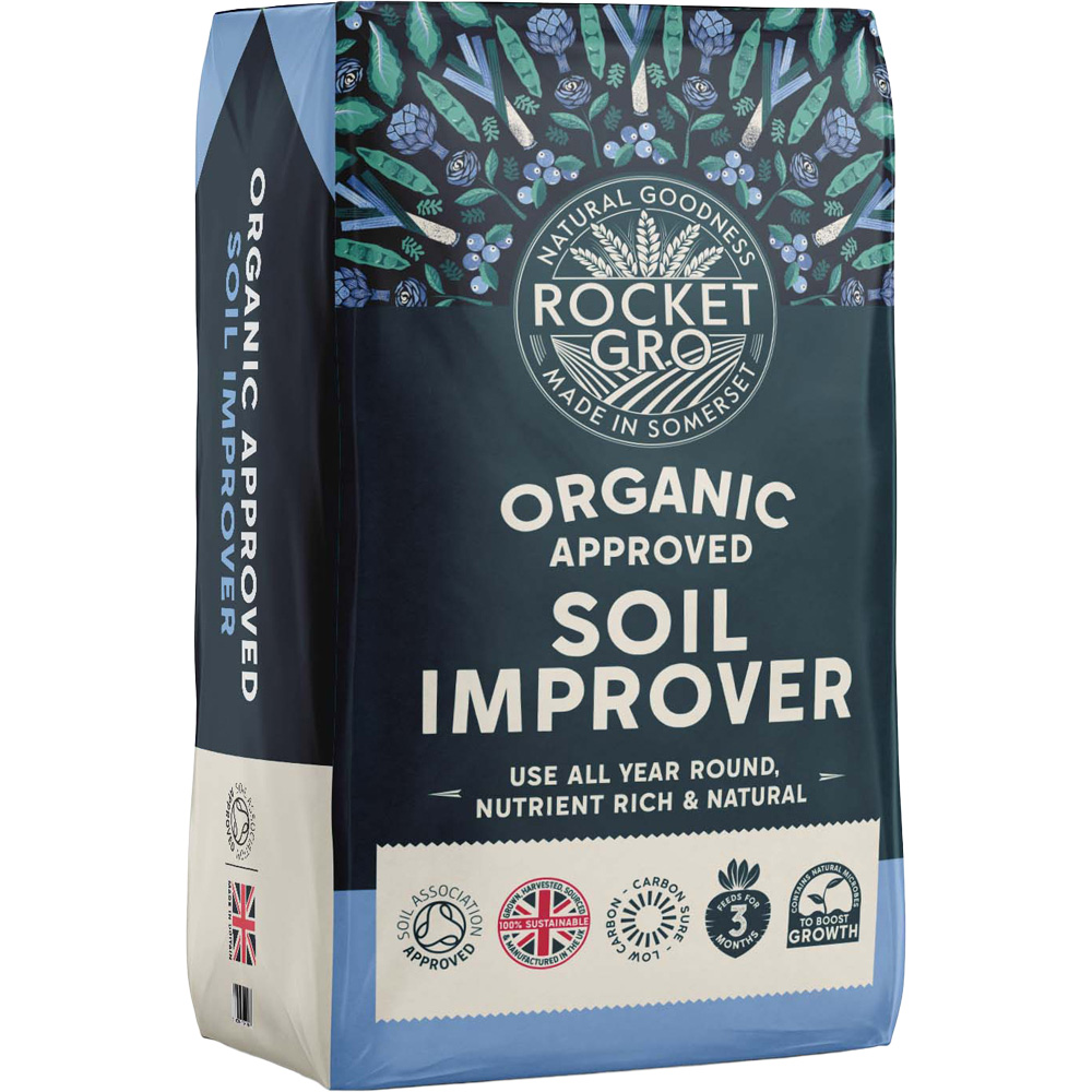 RocketGro Organic Approved Peat-Free Soil Improver Bag 50L 45 Pack Image 3