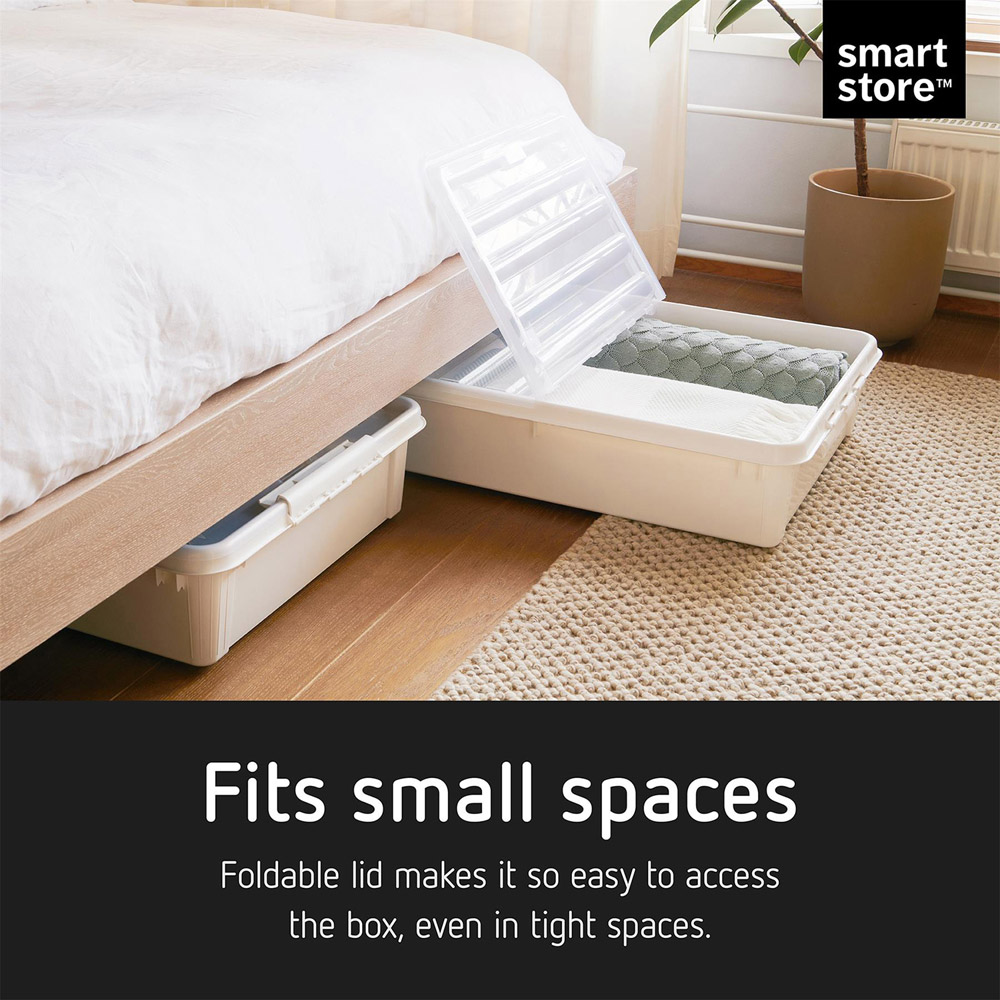 SmartStore Bedroller Underbed Storage Box with Transparent Lid 60L 4 Pack Image 7